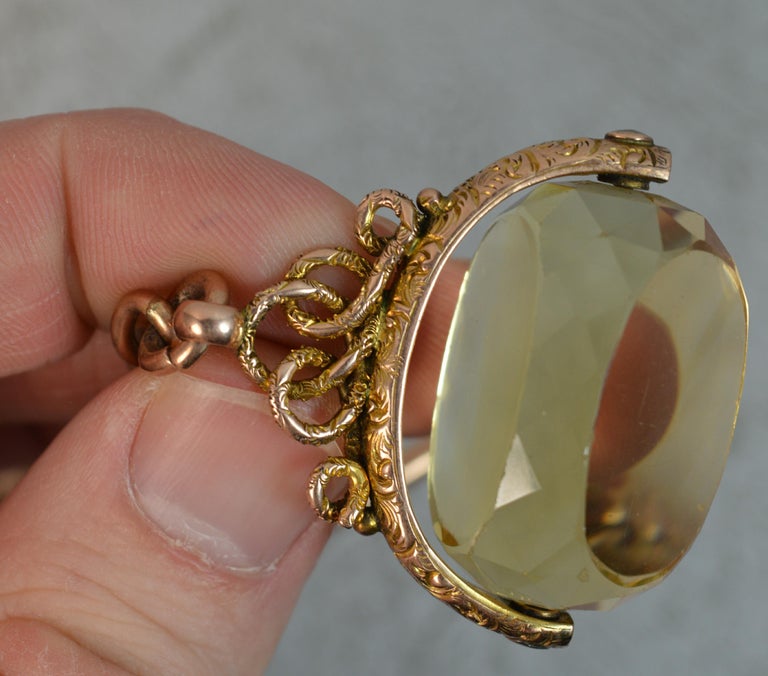 Victorian 9 Carat Gold Pocket Watch Rollerball Double Albert Chain and