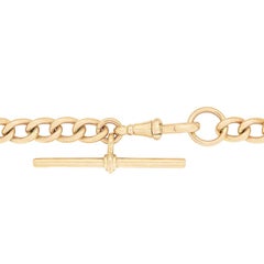 Viktorianisches Albert-Armband aus 9 Karat Gold, um 1900