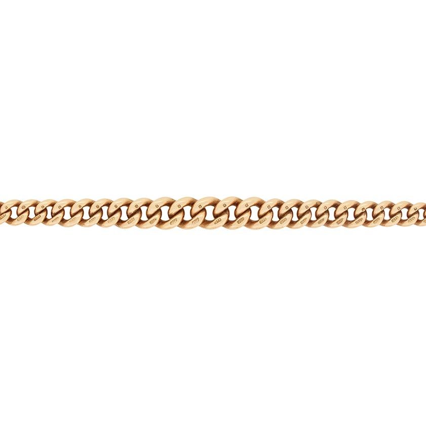 Victorian 9ct Gold Albert Chain, c.1900s In Good Condition For Sale In London, GB