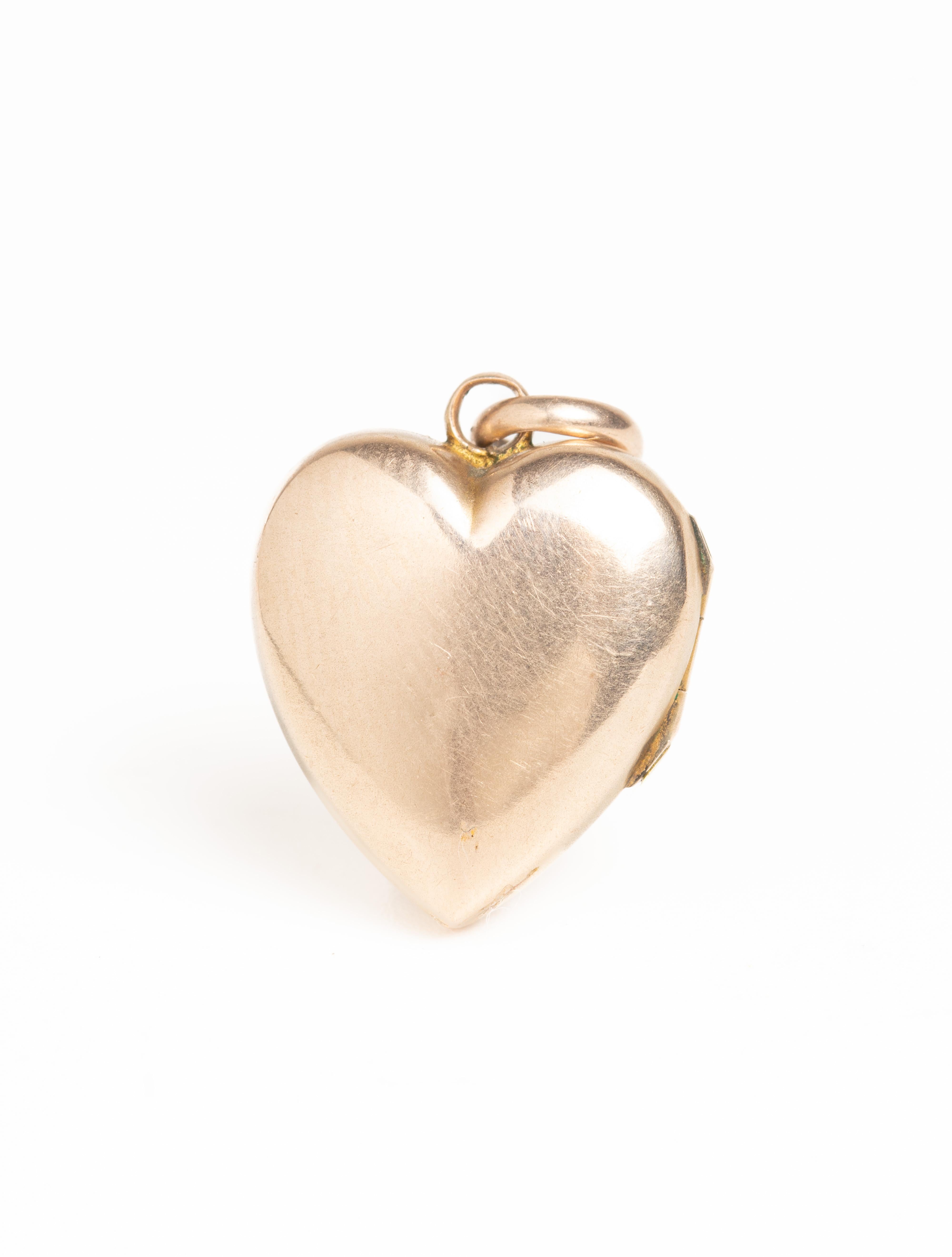 Victorian 9ct Gold Ruby And Pearl Heart Locket 3