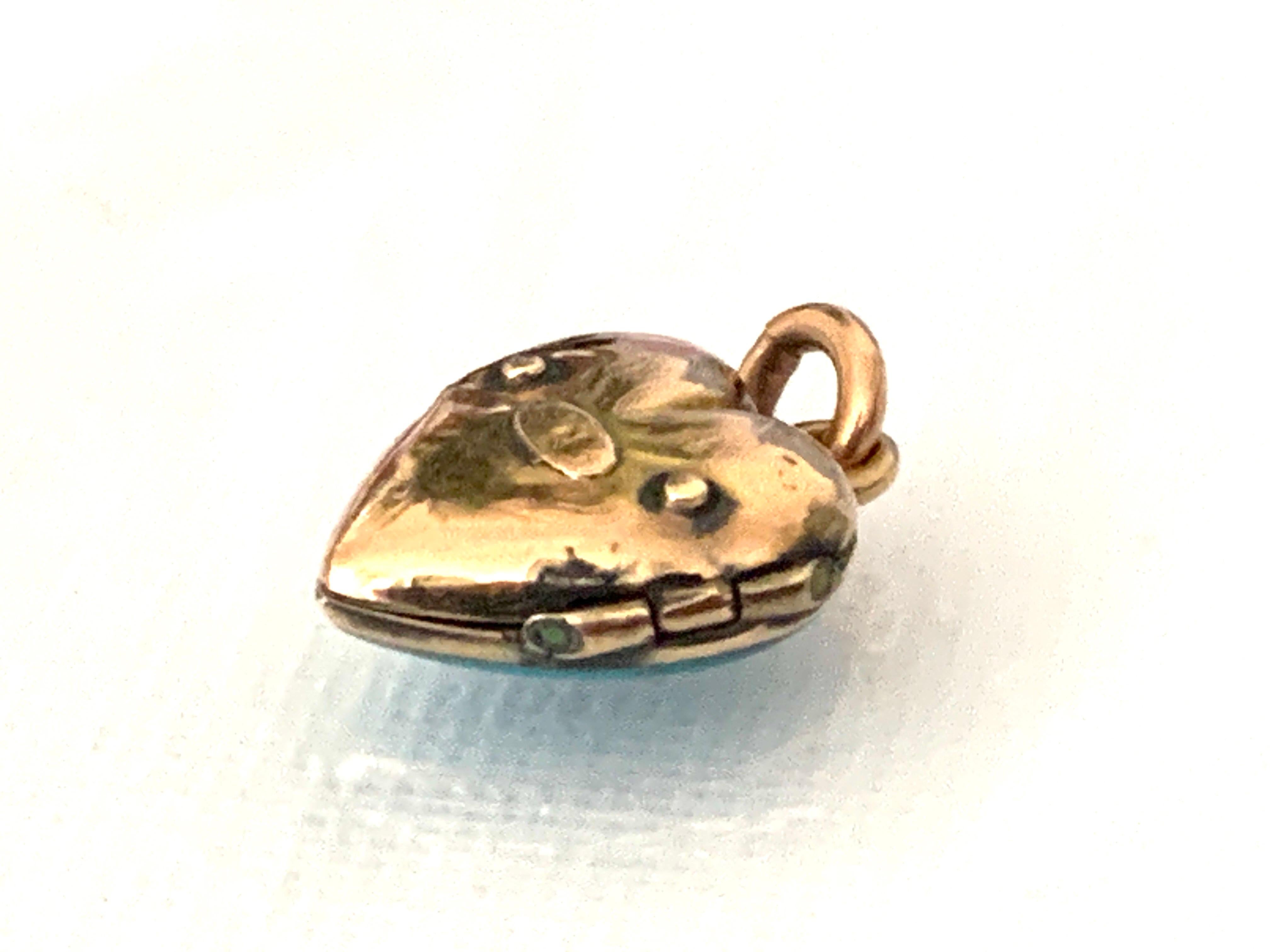 Victorian 9ct Gold Turquoise miniature Locket 5