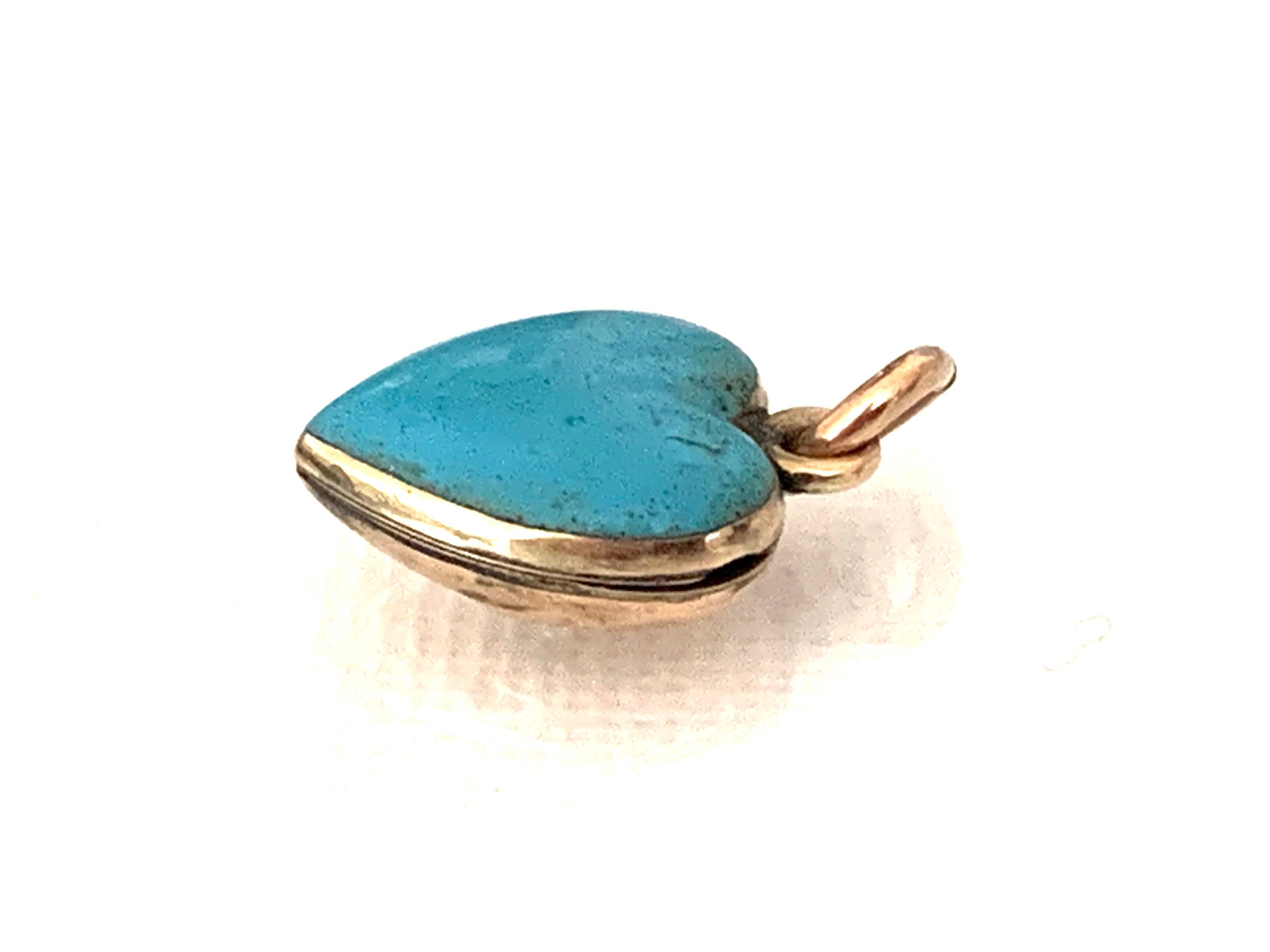 Victorian 9ct Gold Turquoise miniature Locket 1