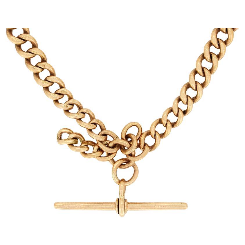 Victorian 9ct Rose Gold Albert Chain, c.1900s