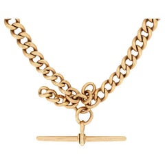 Antique Victorian 9ct Rose Gold Albert Chain, c.1900s