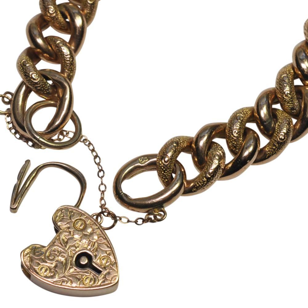 Women's Victorian 9 Carat Rose Gold Bracelet For Sale