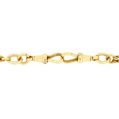 Victorian 9ct Trombone link Albert Chain, c.1900s