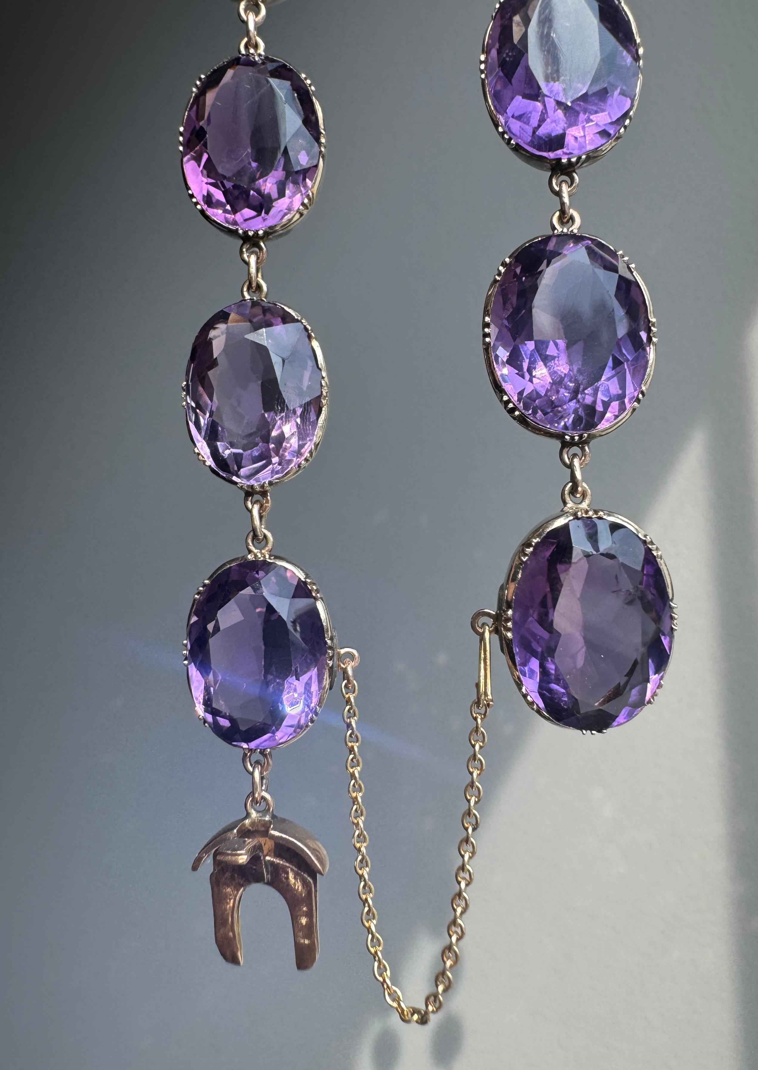 Collana Riviere Vittoriana in Ametista 9 carati In condizioni buone in vendita a Hummelstown, PA
