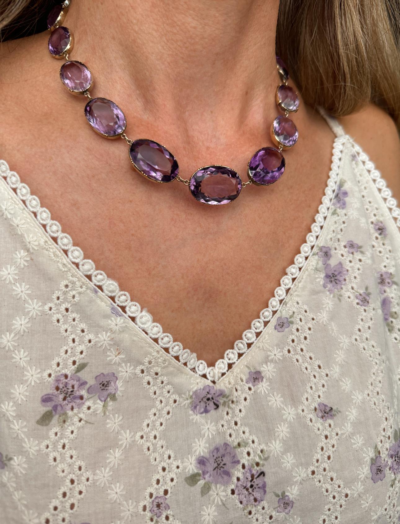 Amethyst riviere necklace discount