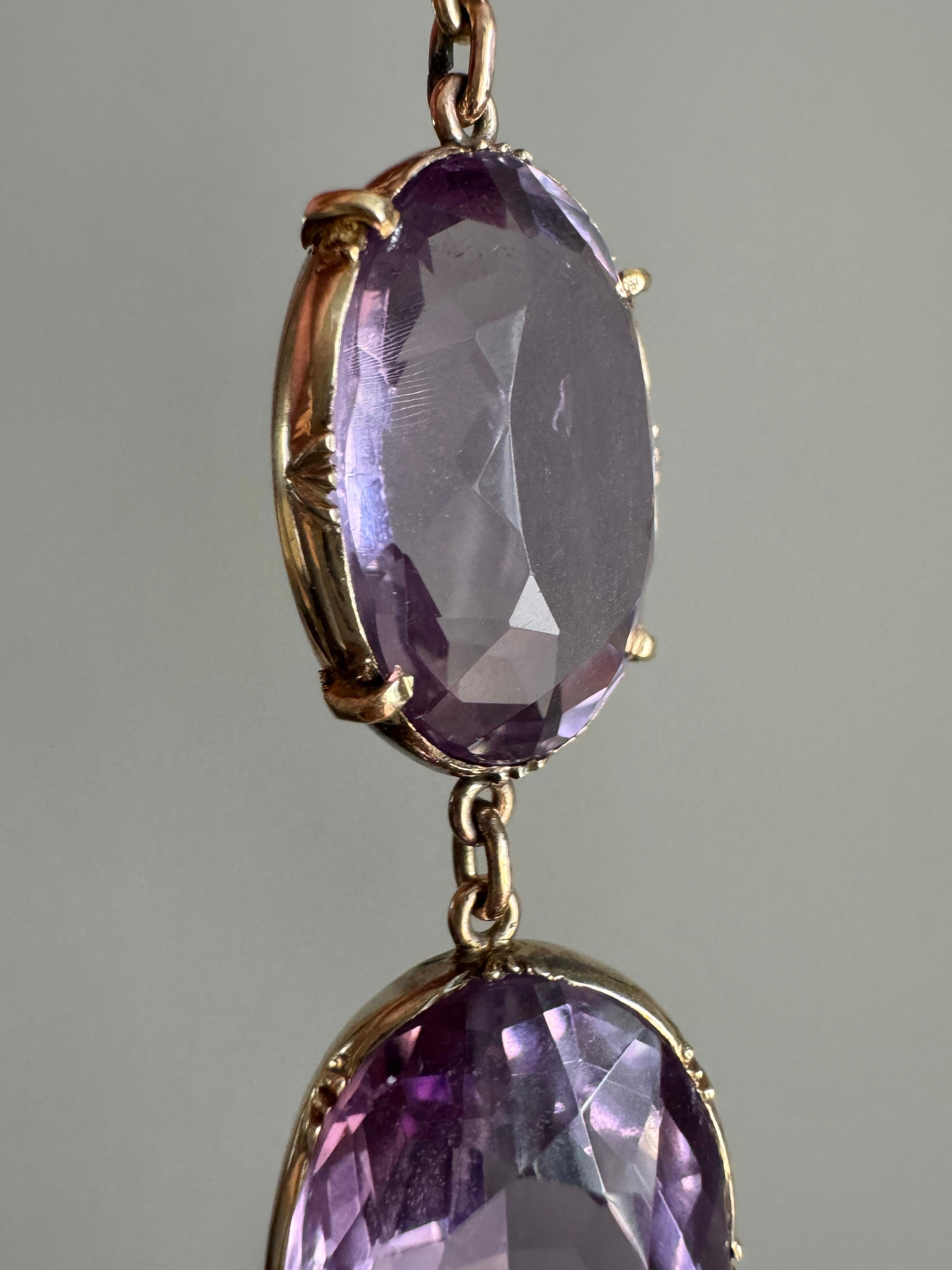 Collana Riviere Vittoriana in Ametista 9 carati in vendita 1