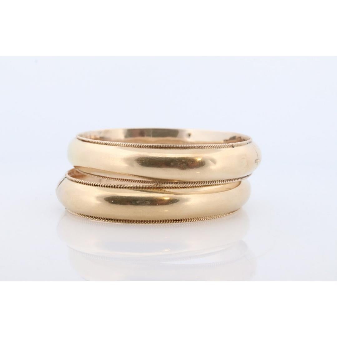Bracelets victoriens 9 carats Bracelets jonc creux à charnière des années 1880. en vente 6