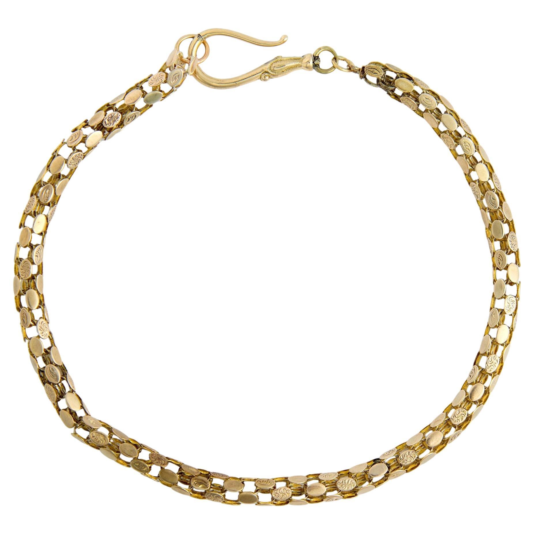 Victorian 9k Box Chain Necklace 15"