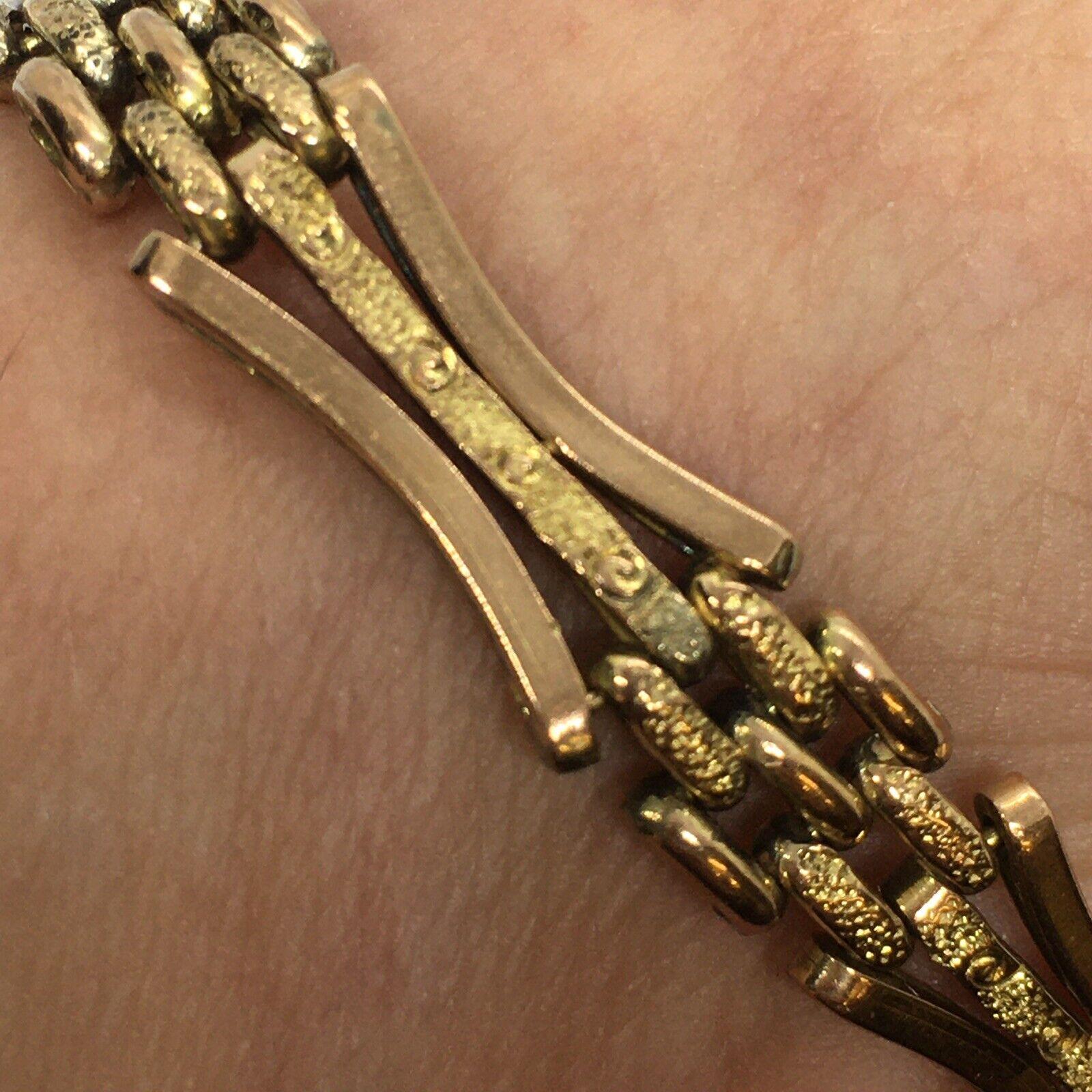 Viktorianisches 9K Gold Antikes Herz Padlock Tor-Armband UK 9,8 Gr sauber für Damen oder Herren im Angebot
