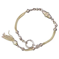 Victorian 9k Gold Leontine with Tassel Circa 1890