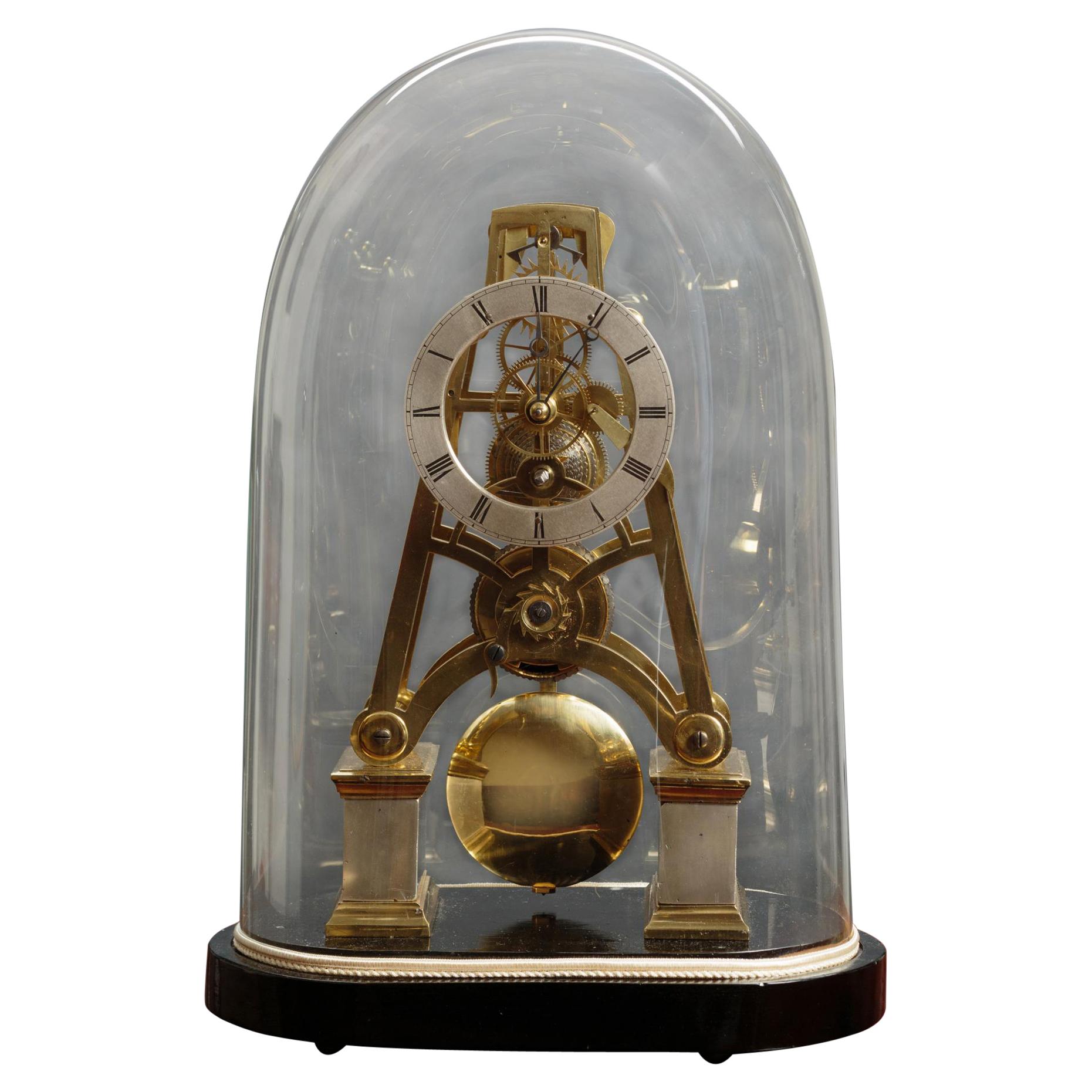 Victorian 'A' framed Skeleton Clock