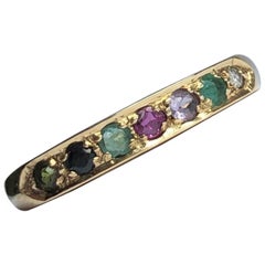 Victorian Acrostic Dearest 9 Carat Gold Ring