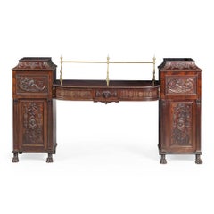 Victorian Adams Style Pedestal Sideboard