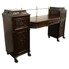 Victorian Adams Style Pedestal Sideboard