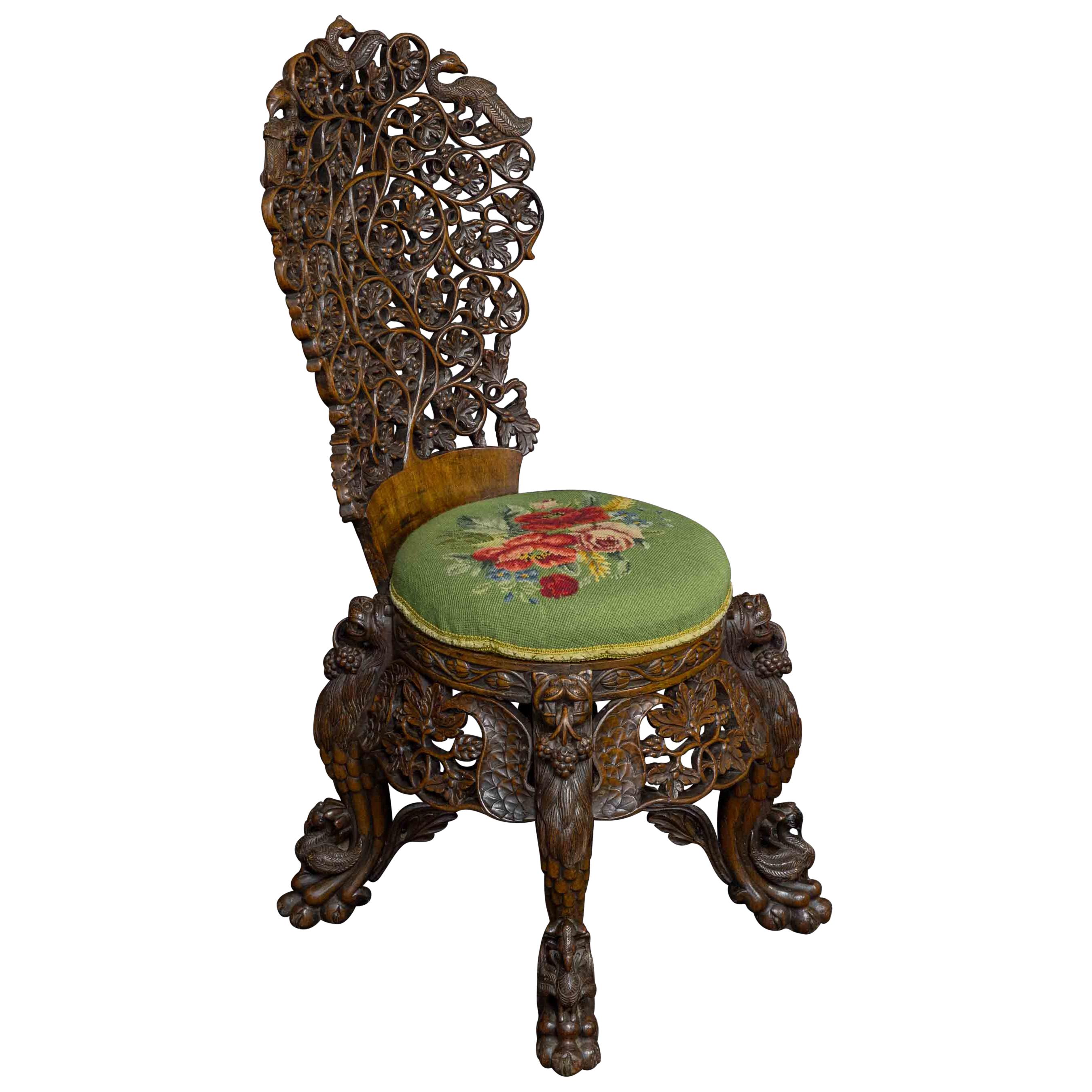 Fauteuil réglable victorien