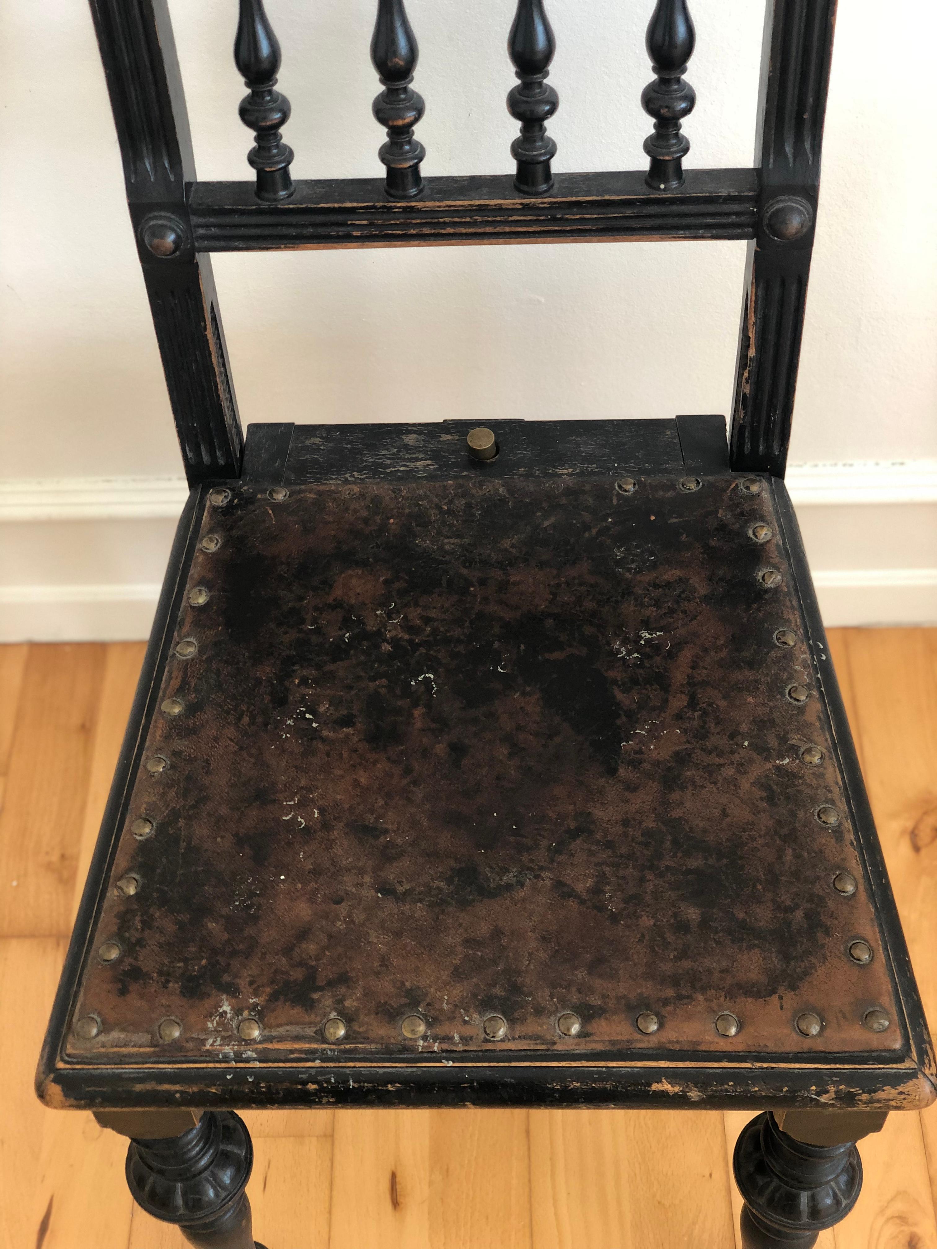 Victorian Adjustable Music Chair Beethoven 1900 For Sale 4