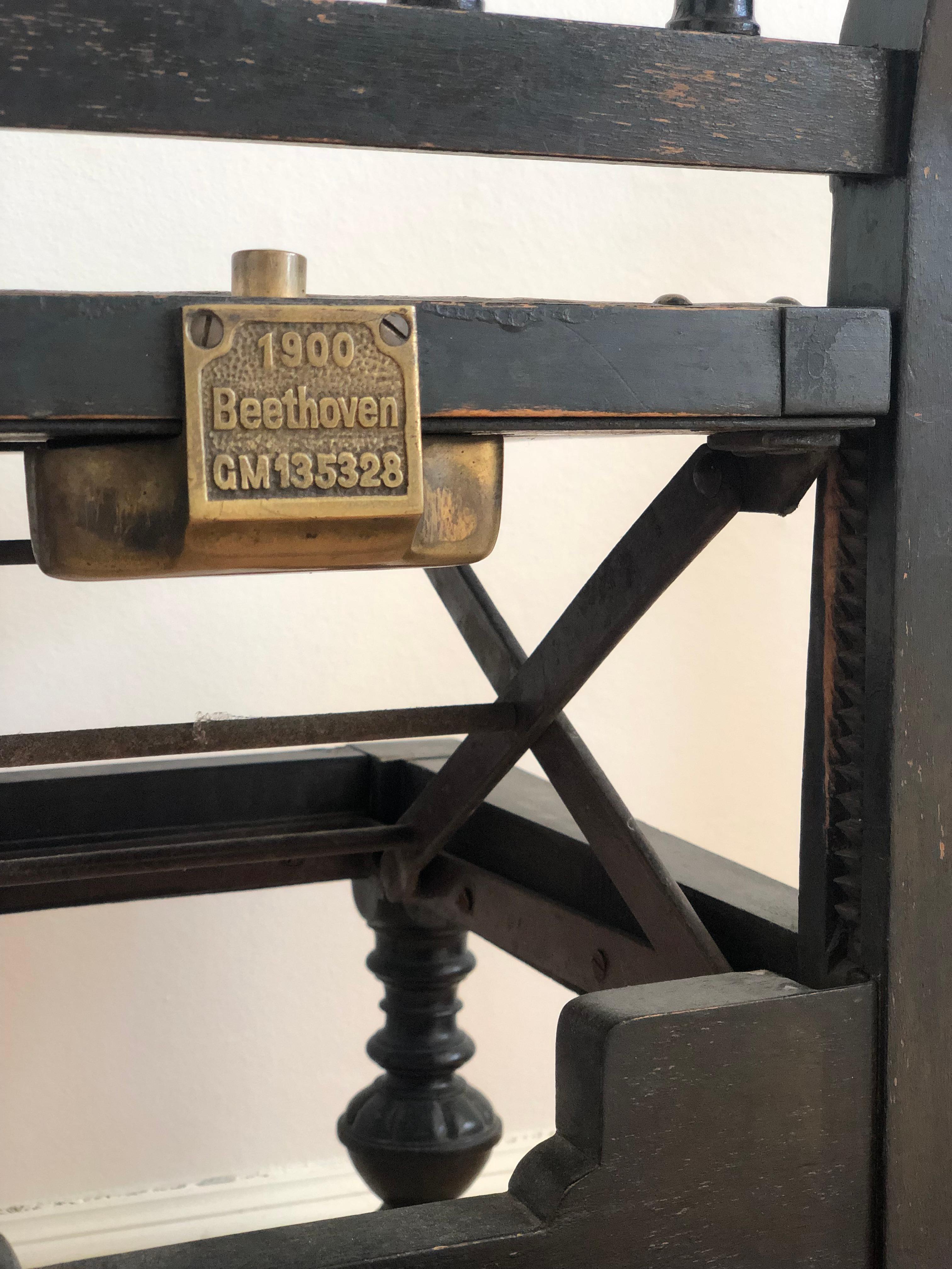 Victorian Adjustable Music Chair Beethoven 1900 For Sale 3