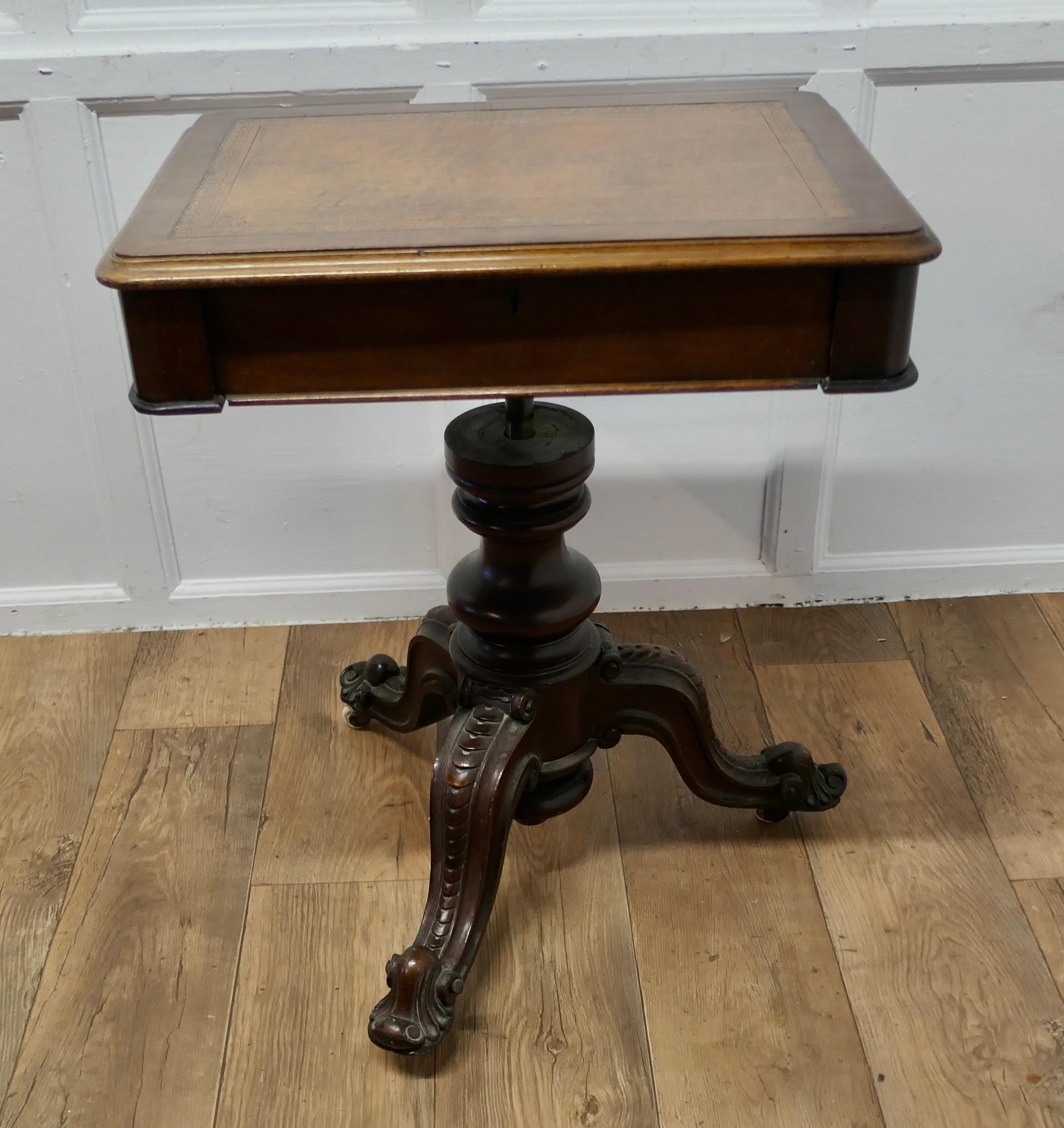 Adam Style Victorian Adjustable Writing Table  This is a rare piece and a very useful desk For Sale