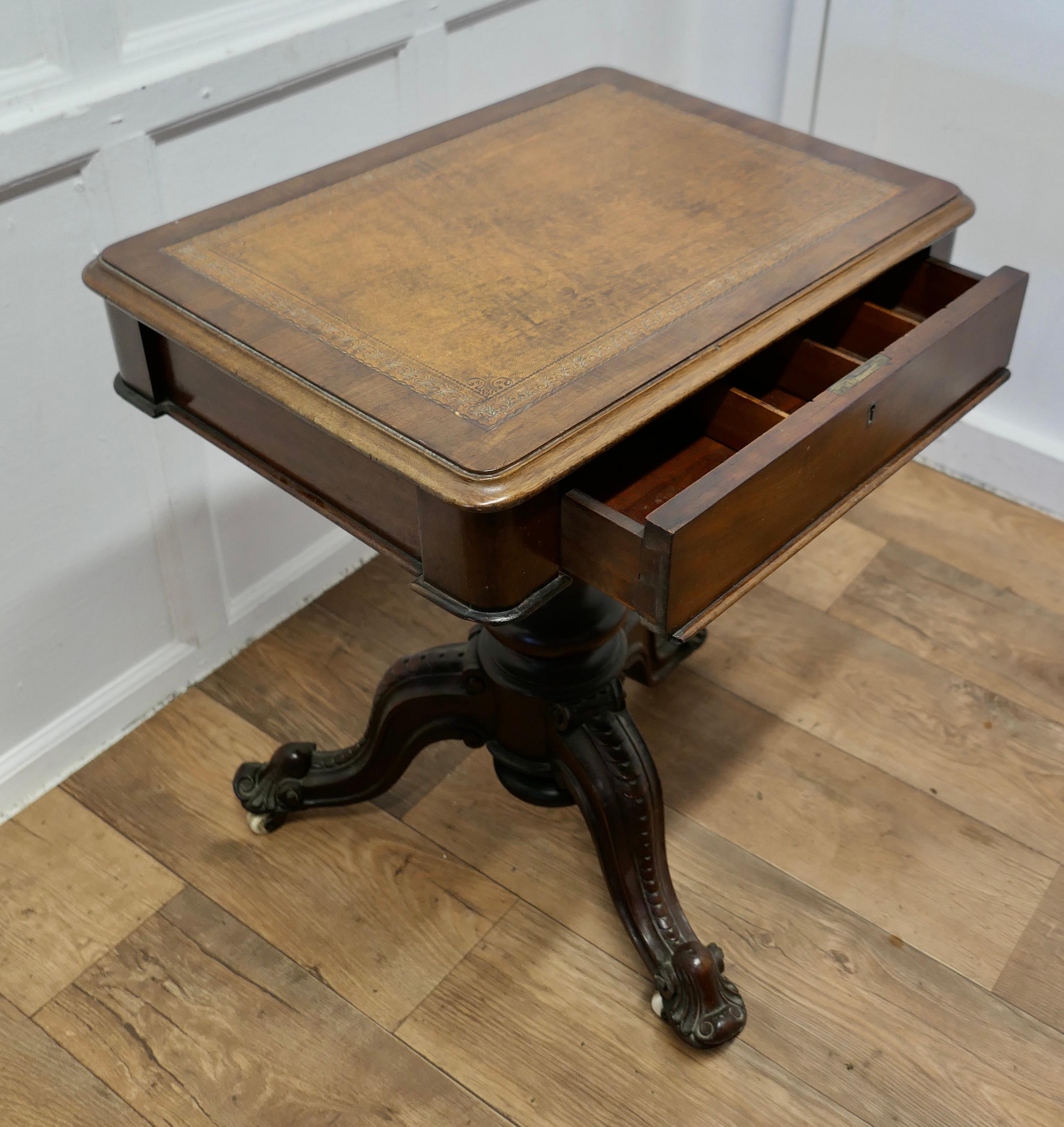 Mid-19th Century Victorian Adjustable Writing Table  This is a rare piece and a very useful desk For Sale