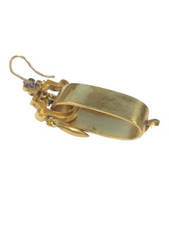 Victorian Aesthetic Large Yellow Gold Earrings