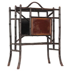 Victorian Aesthetic Movement Bamboo Magazine or Newspaper Rack Boho chic style