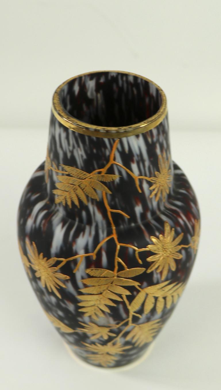 Victorian Aesthetic Movement Bohemian Art Glass Vase 5