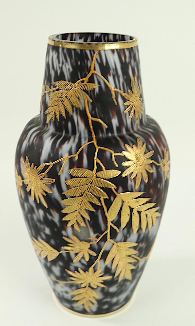 Victorian Aesthetic Movement Bohemian Art Glass Vase 6