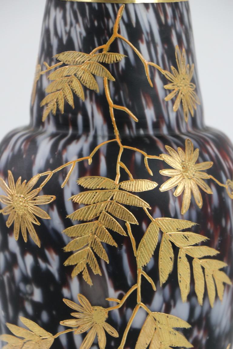 Victorian Aesthetic Movement Bohemian Art Glass Vase 9