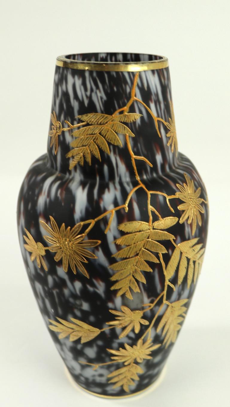 Victorian Aesthetic Movement Bohemian Art Glass Vase In Good Condition In New York, NY