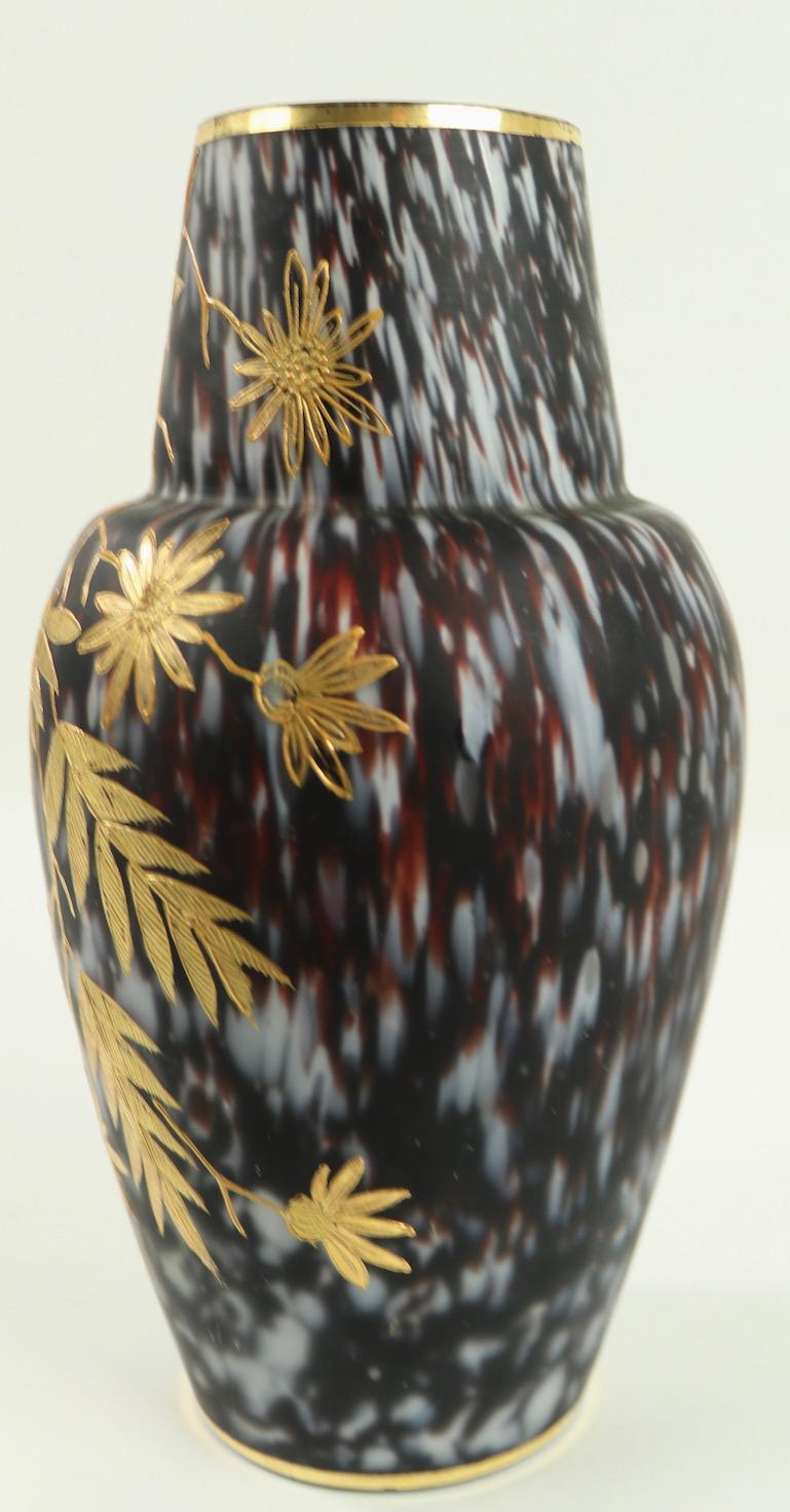 19th Century Victorian Aesthetic Movement Bohemian Art Glass Vase