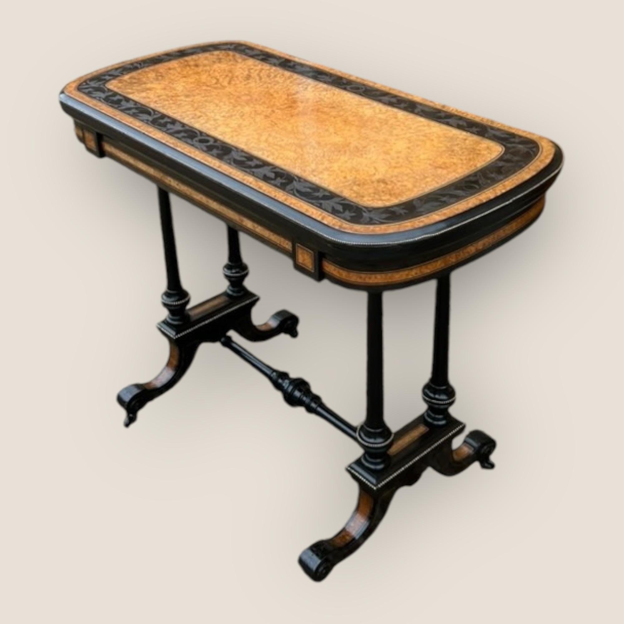British Victorian Aesthetic Movement Card Table For Sale