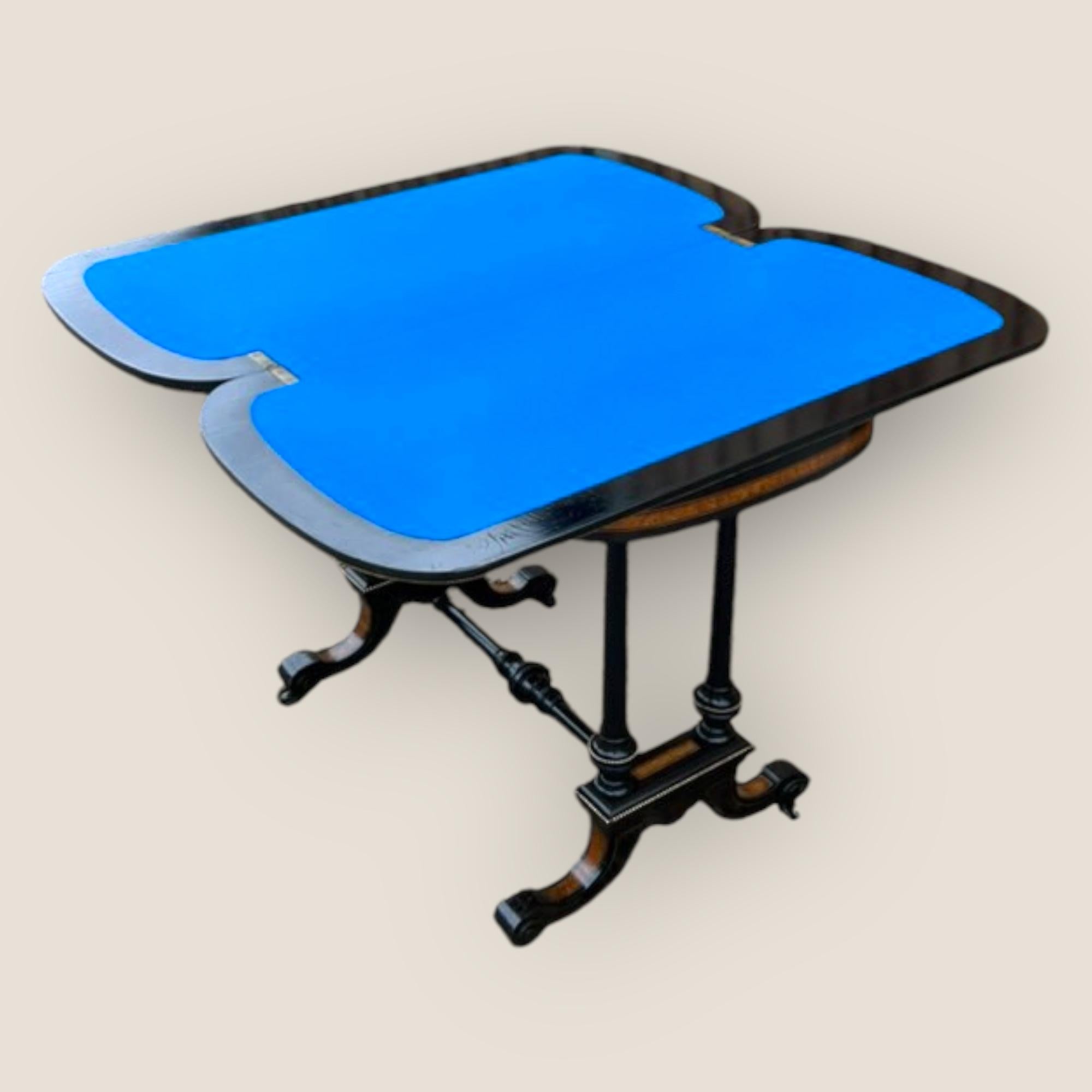 Victorian Aesthetic Movement Card Table In Good Condition For Sale In King's Lynn, GB