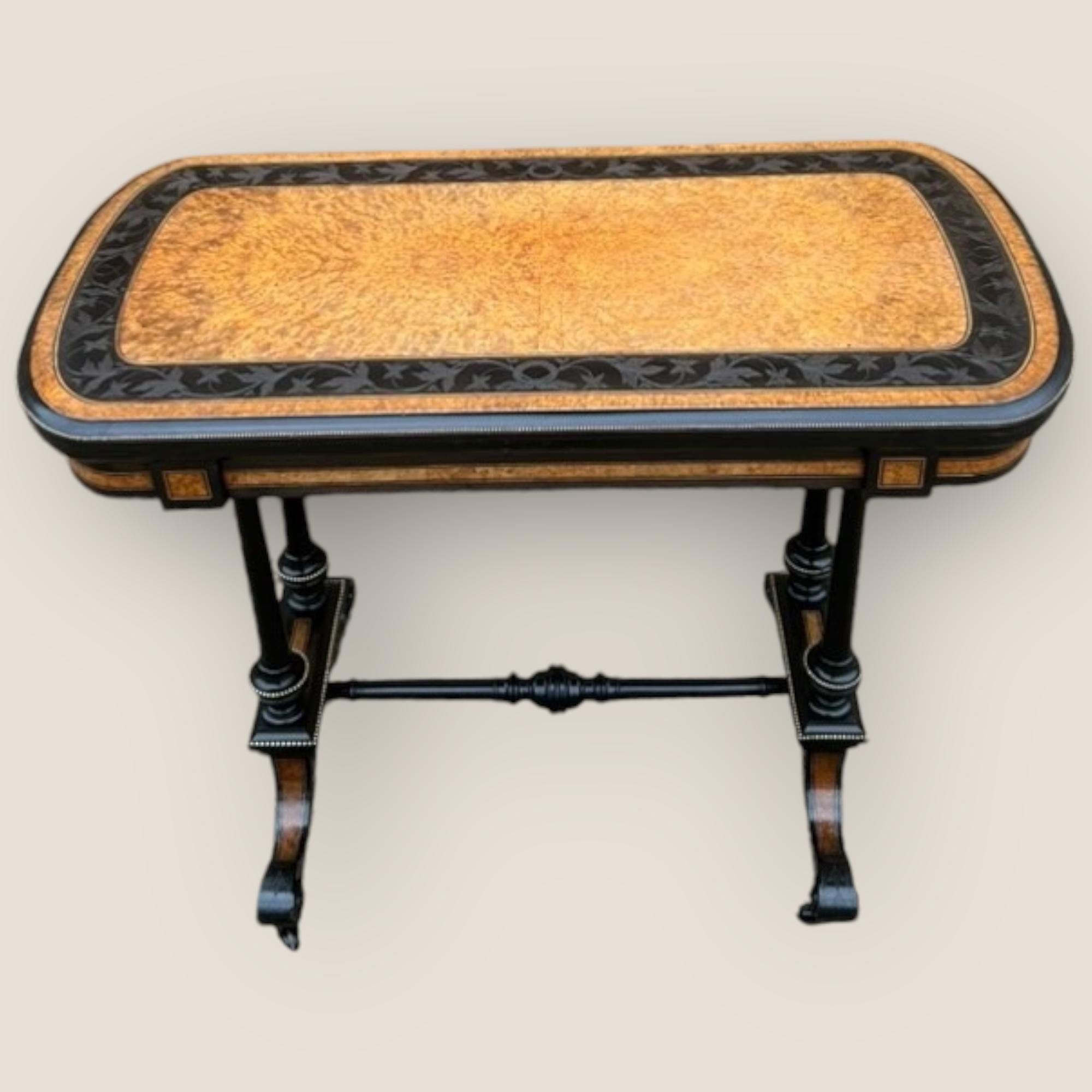 19th Century Victorian Aesthetic Movement Card Table For Sale