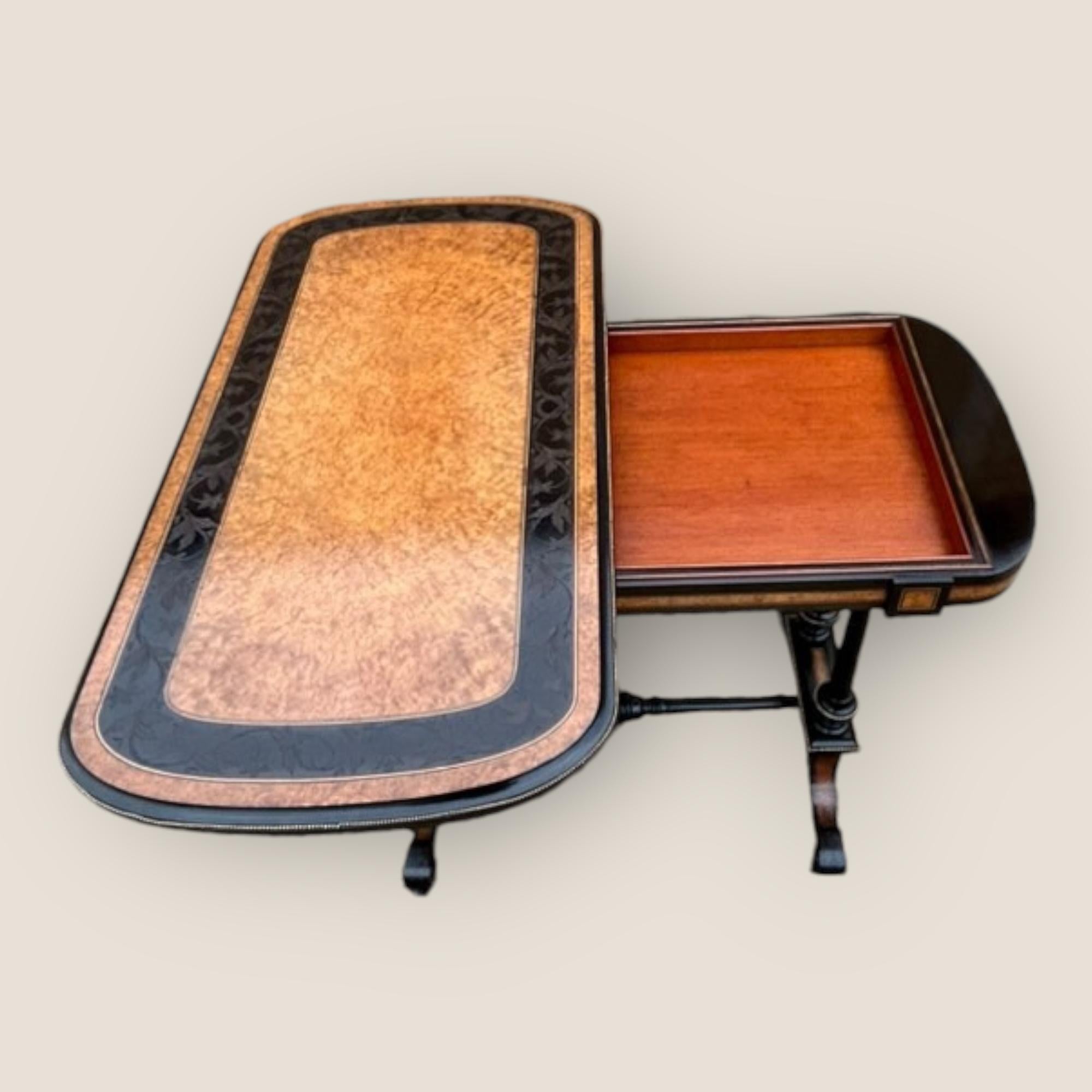 Victorian Aesthetic Movement Card Table For Sale 1