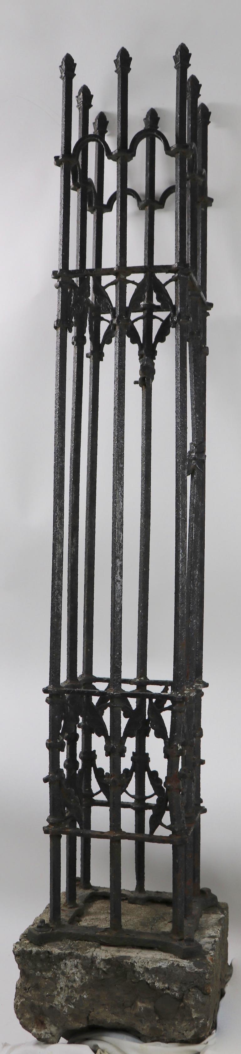  Victorian Aesthetic Movement Cast Iron Fence Post 7