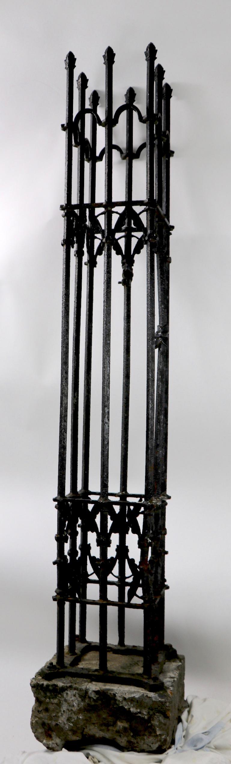  Victorian Aesthetic Movement Cast Iron Fence Post 9