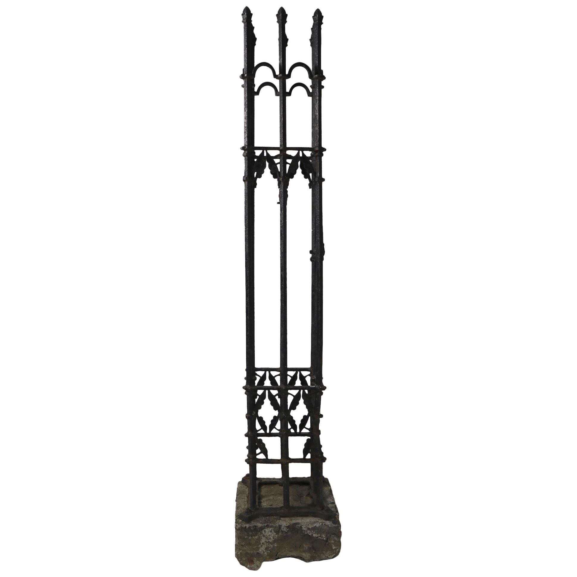  Victorian Aesthetic Movement Cast Iron Fence Post