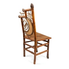 Victorian Aesthetic Movement Half Moon Bamboo Side Chair