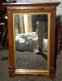 Specchio vittoriano Aesthetic Movement Parcel in quercia dorata e colorata