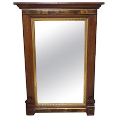 Specchio vittoriano Aesthetic Movement Parcel in quercia dorata e colorata