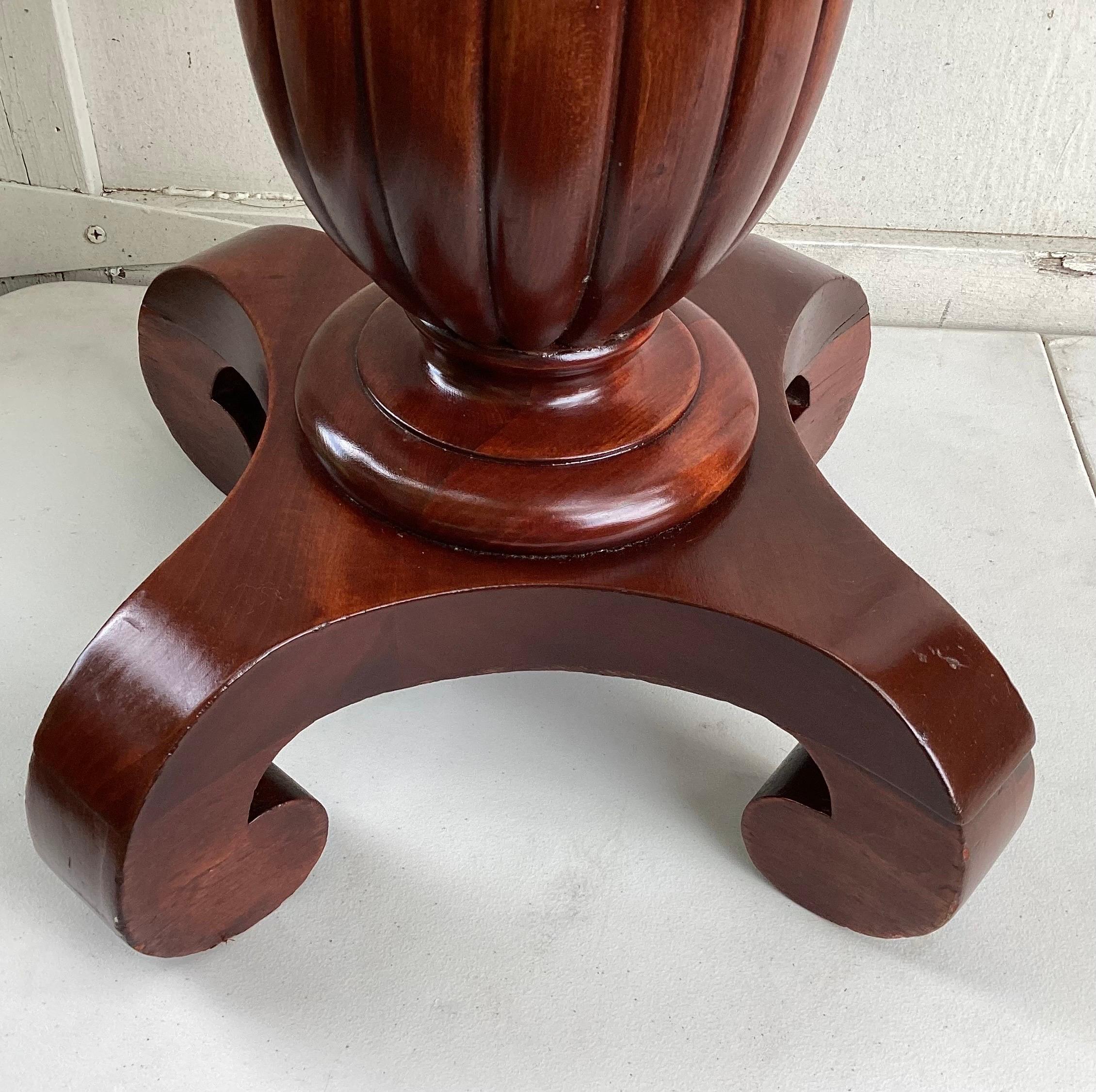 19th Century Victorian Aesthetic Movement Red Mahogany Pedestal or Plant Stand For Sale