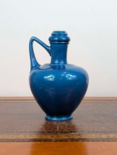 Victorian Aesthetic Movement Royal Worcester Blue Glazed Lustre Jug