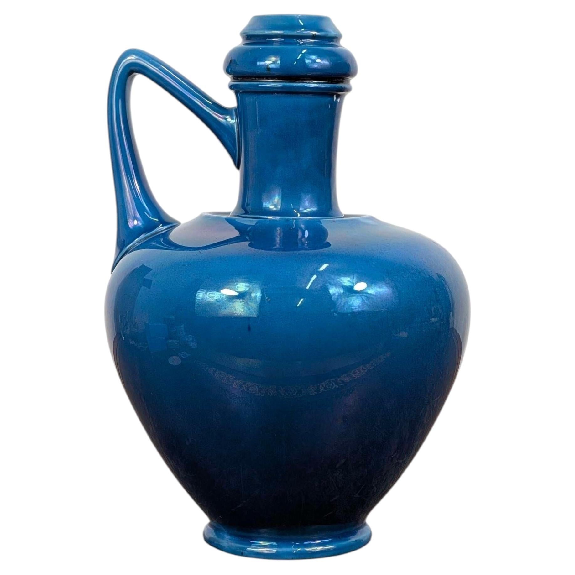 Victorian Aesthetic Movement Royal Worcester Blue Glazed Lustre Jug