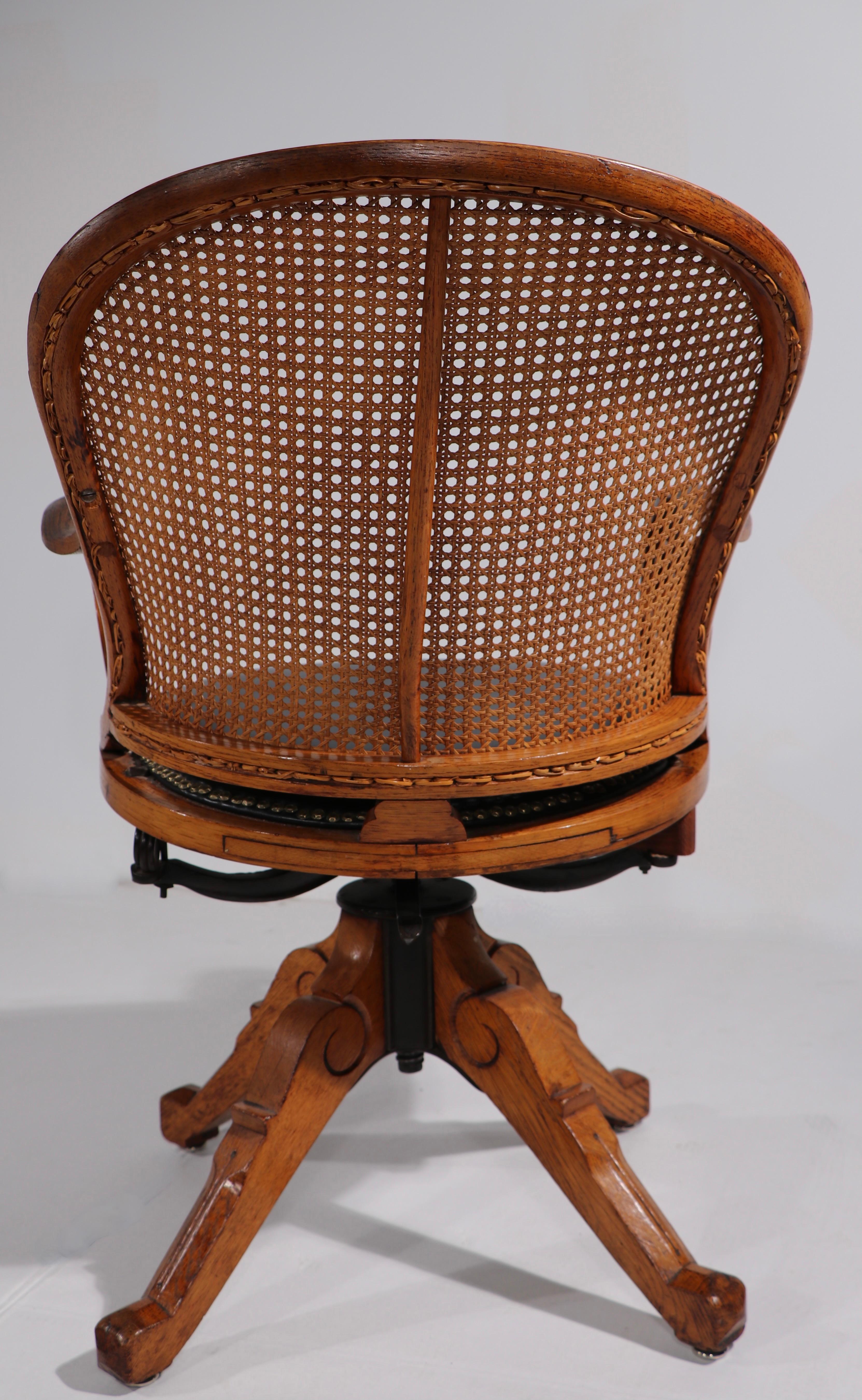 Victorian Aesthetic Movement Swivel Desk Office Chair Att. to Charles Eastlake 8