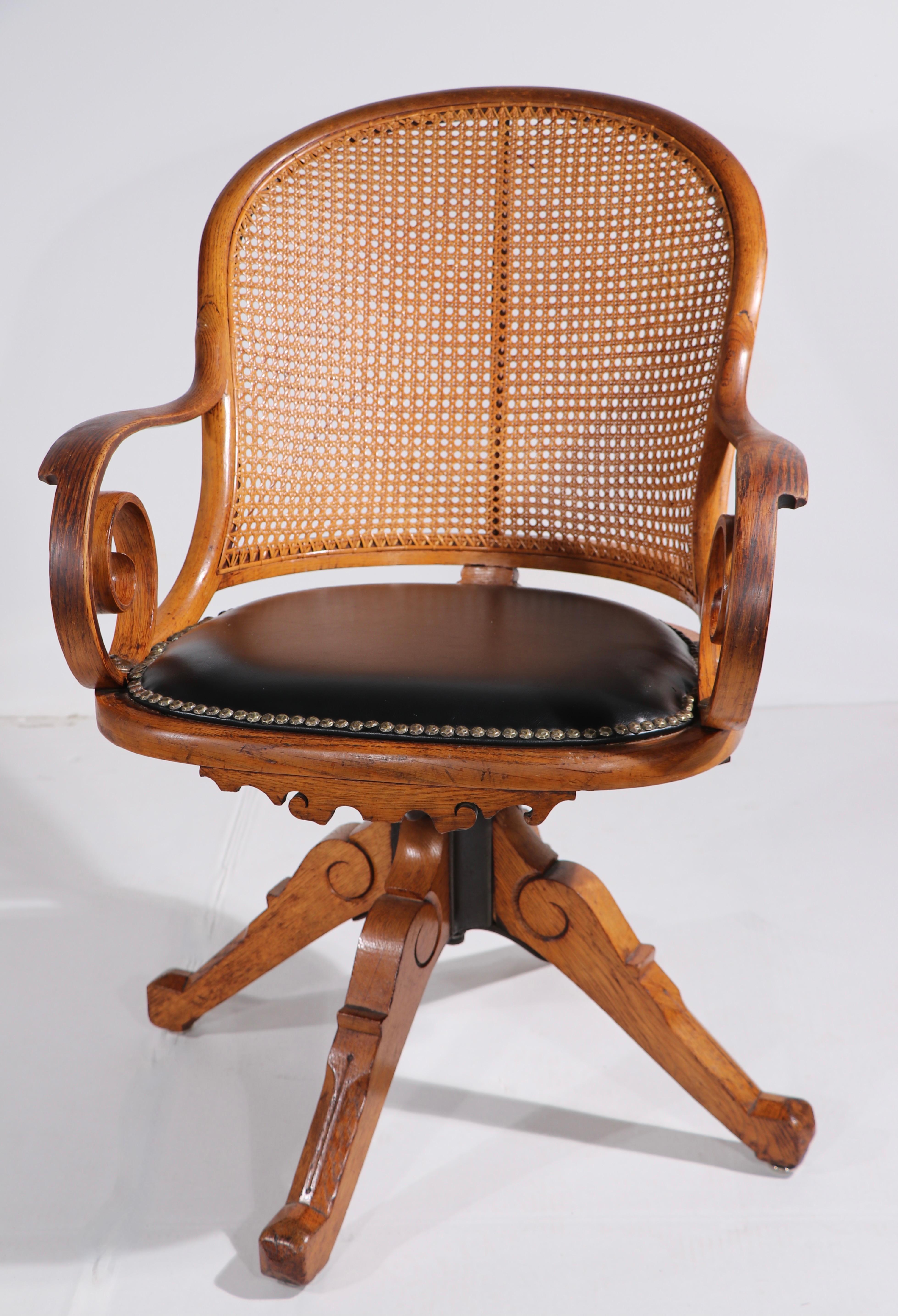 Victorian Aesthetic Movement Swivel Desk Office Chair Att. to Charles Eastlake 10