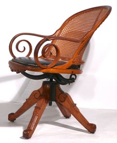 Victorian Aesthetic Movement Swivel Desk Office Chair Att. to Charles Eastlake