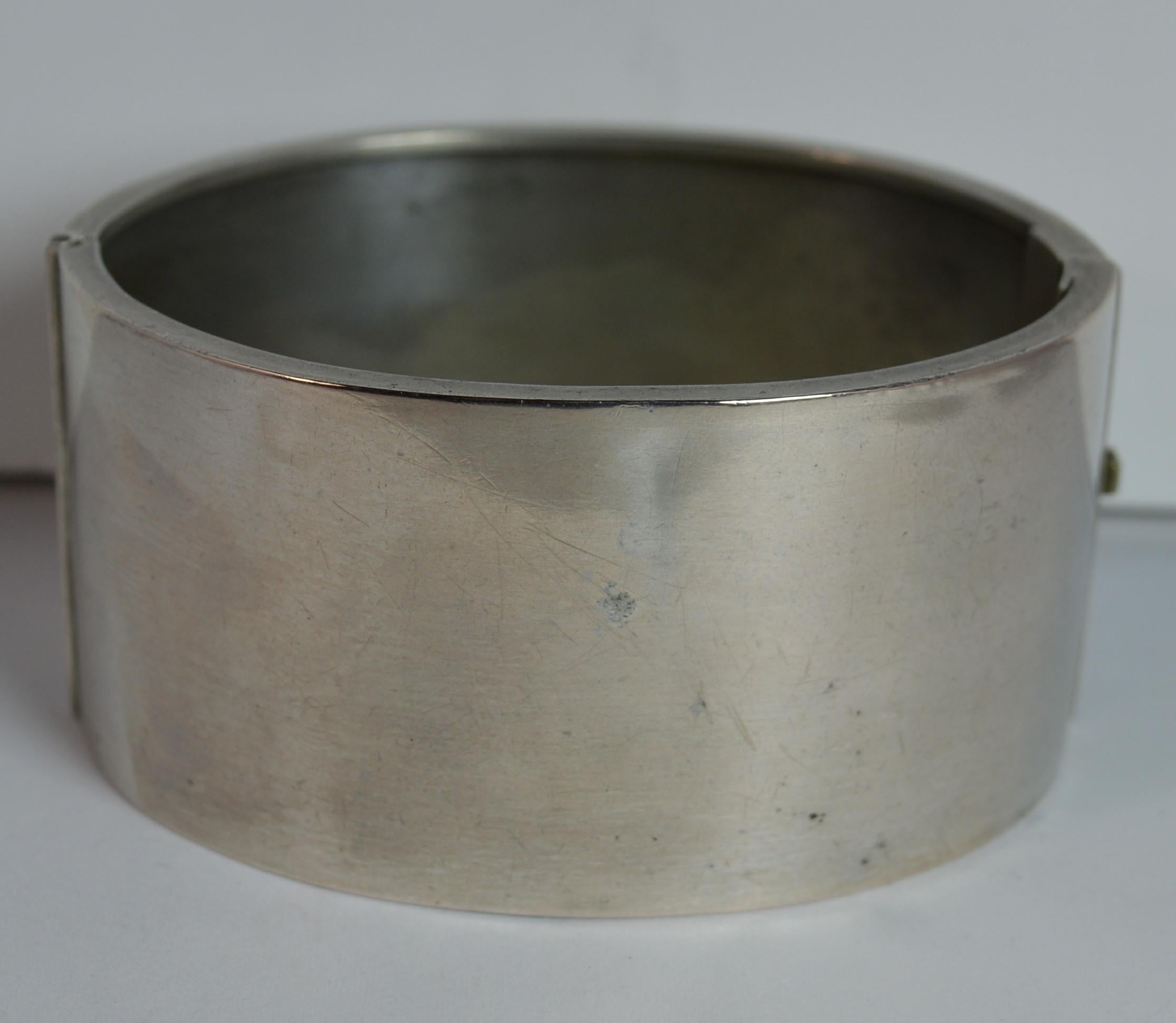 Victorian Aesthetic Period Silver Bangle 7